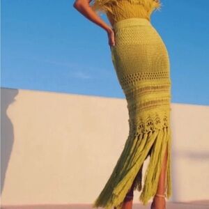 Yukio Elegant Crochet Maxi Skirt